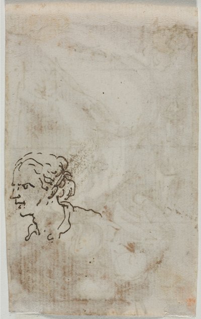 Figurenstudies (verso) door Salvator Rosa
