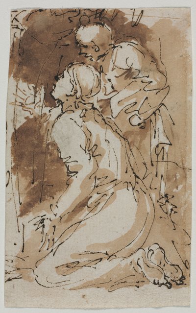 Figurenstudies, ca. 1640-1649 door Salvator Rosa
