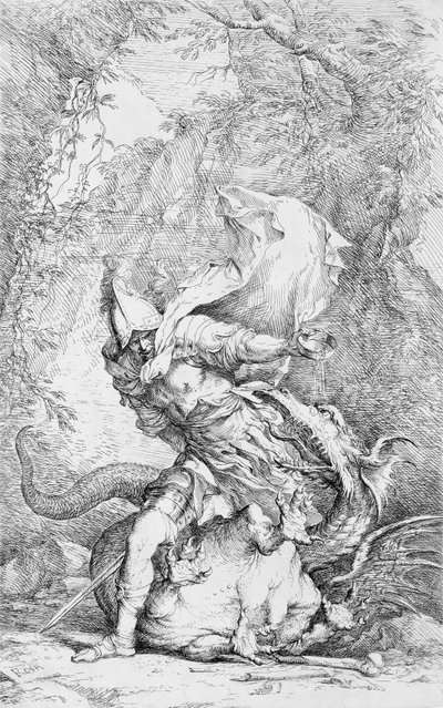 Jason en de draak door Salvator Rosa