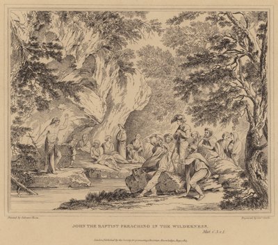 Johannes de Doper predikend in de wildernis, Mattheüs door Salvator Rosa