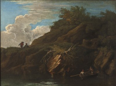 Landschap met water door Salvator Rosa