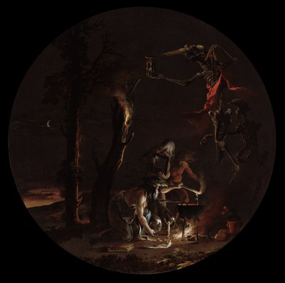 Scènes van Hekserij: Avond door Salvator Rosa