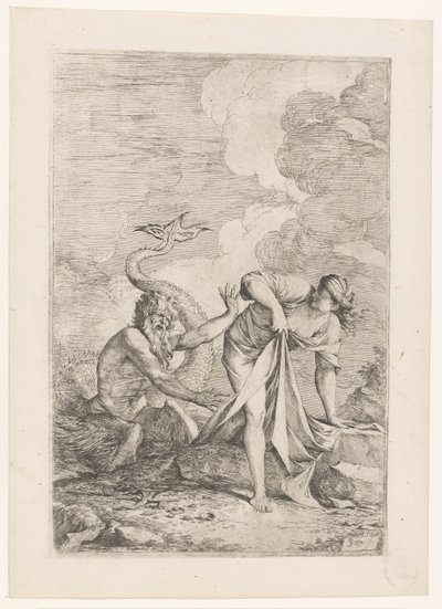 Scylla vlucht voor Glaucus door Salvator Rosa