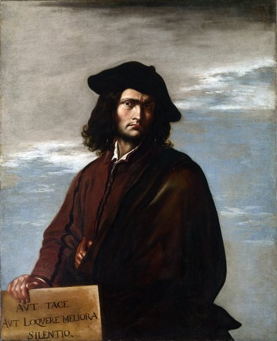 Zelfportret, ca. 1645 door Salvator Rosa