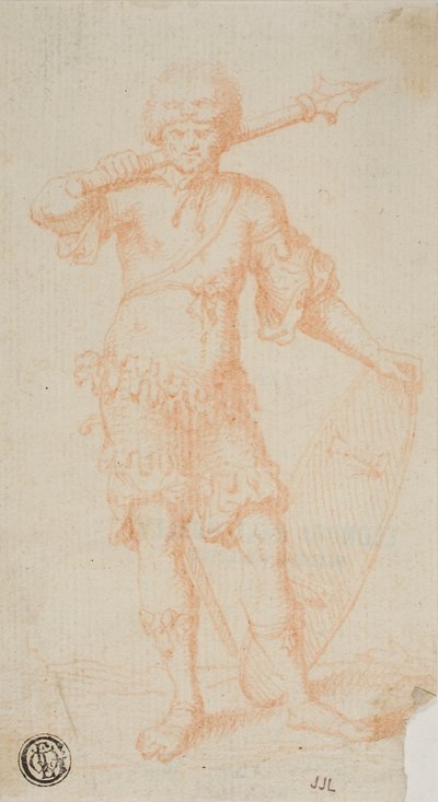 Staande krijger door Salvator Rosa