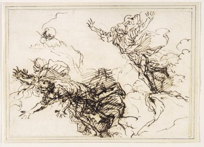 Studies voor de dood van Empedokles door Salvator Rosa