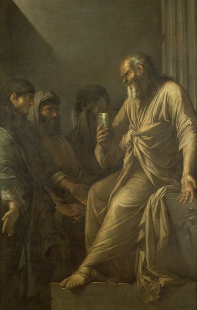 De dood van Socrates door Salvator Rosa