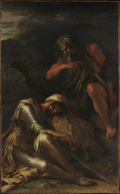De droom van Aeneas door Salvator Rosa