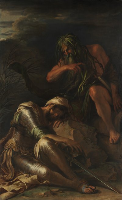 De droom van Aeneas door Salvator Rosa