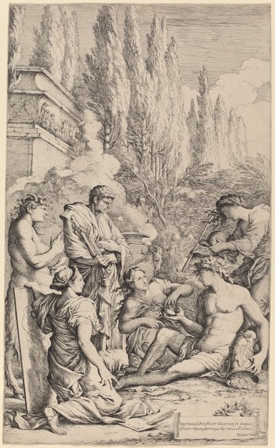 Het Genie van Salvator Rosa door Salvator Rosa