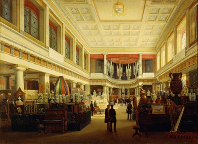 Eerste industriële tentoonstelling in Napels in Sala Tarsia in 1854 door Salvatore Fergola