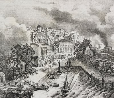 Vernietiging van Pointe-à-Pitre tijdens aardbeving op 8 februari door Salvatore Puglia