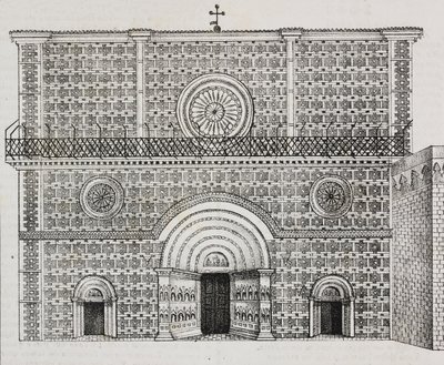 Voorgevel van de basiliek van Santa Maria di Collemaggio, L