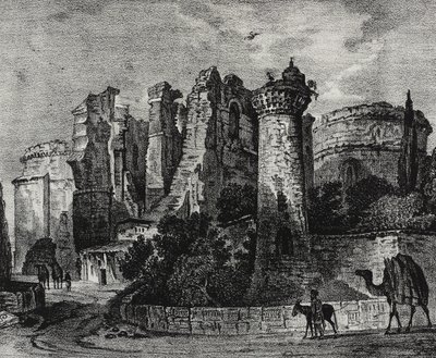 Ruïnes van de Sint-Janskerk in Pergamon, Turkije, uit Poliorama Pittoresco, nr. 13, 5 november door Salvatore Puglia