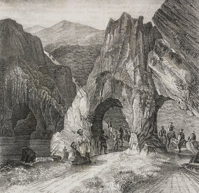 Uitzicht op de Balkan, lithografie door Salvatore Puglia uit Poliorama Pittoresco, nr. 13, 2 november door Salvatore Puglia