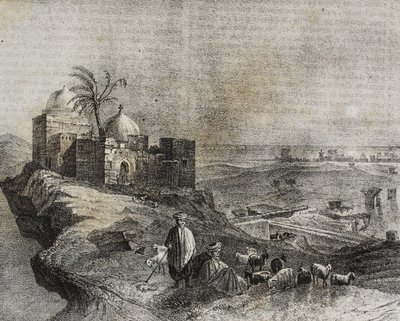 Uitzicht op Tyrus, Libanon, lithografie door Salvatore Puglia uit Poliorama Pittoresco, nr. 24, 21 januari door Salvatore Puglia