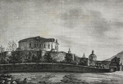 Uitzicht op kasteel van Acerra, Campania, Italië, uit Poliorama Pittoresco, nr. 30, 5 maart door Salvatore Puglia