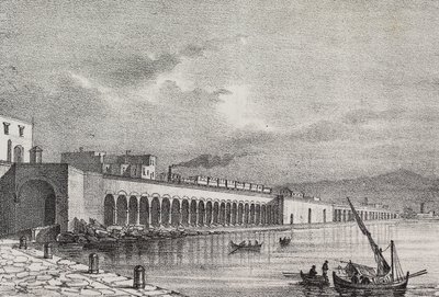 Uitzicht op spoorweg bij Torre Annunziata, Campania, Italië, uit Poliorama Pittoresco, nr. 21, 31 december door Salvatore Puglia
