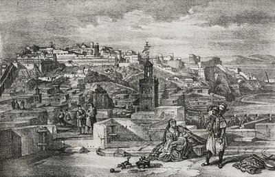 Uitzicht op de citadel van Tanger, Marokko, uit Poliorama Pittoresco, nr. 26, 3 februari door Salvatore Puglia