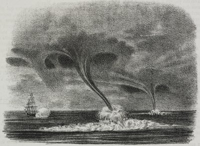 Waterhozen, lithografie door Salvatore Puglia uit Poliorama Pittoresco, nr. 48, 9 juli door Salvatore Puglia