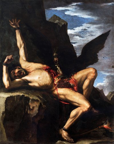 De marteling van Prometheus, ca. 1647-1648 door Salvatore Rosa
