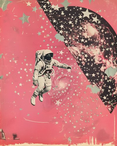 Astronaut Roze Melkweg door Samantha Hearn