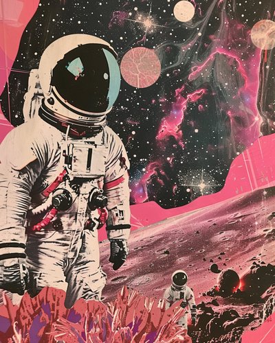 Kosmische roze astronaut door Samantha Hearn