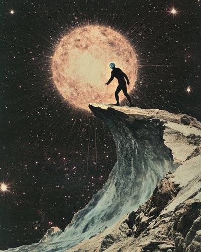 Man op de kosmische klif door Samantha Hearn