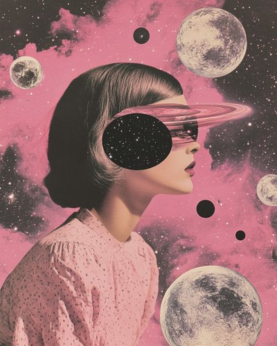 Roze Melkwegvrouw door Samantha Hearn
