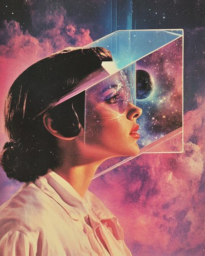 Surrealistische kosmische blik door Samantha Hearn