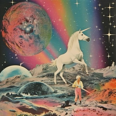 Unicorn Cosmic Fantasy door Samantha Hearn