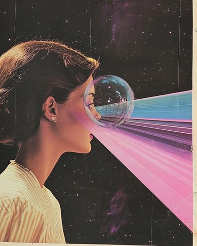 Vrouwelijke kosmische visie door Samantha Hearn