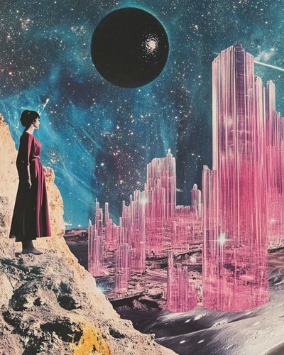 Vrouw bekijkt Crystal City door Samantha Hearn