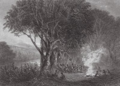 Australië: Carrobboree aan de Oevers van de Murray door Samuel (after) Prout