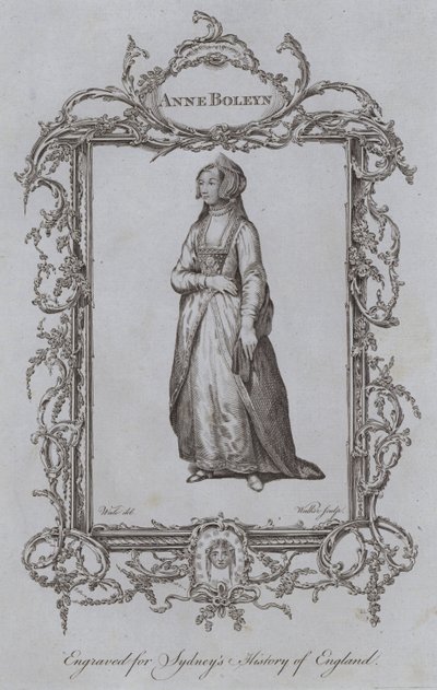 Anne Boleyn (gravure) door Samuel (after) Wale
