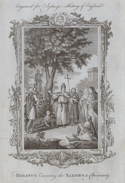Berinus bekeert de Saksen tot het christendom door Samuel (after) Wale