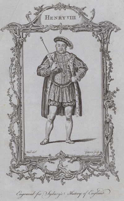 Henry VIII (gravure) door Samuel (after) Wale