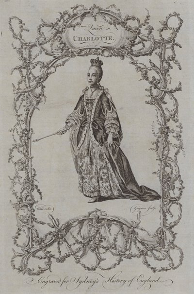 Koningin Charlotte door Samuel (after) Wale
