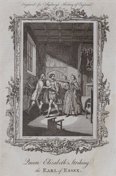 Koningin Elizabeth Slaat de Graaf van Essex door Samuel (after) Wale