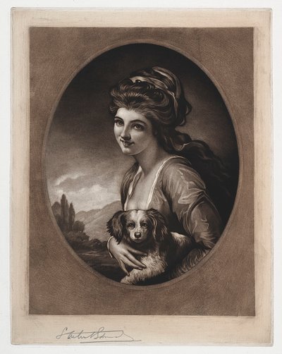 Lady Hamilton als de natuur door Samuel Arlent Edwards
