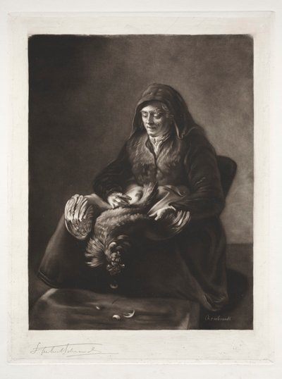 Rembrandts moeder, 19e-20e eeuw door Samuel Arlent Edwards