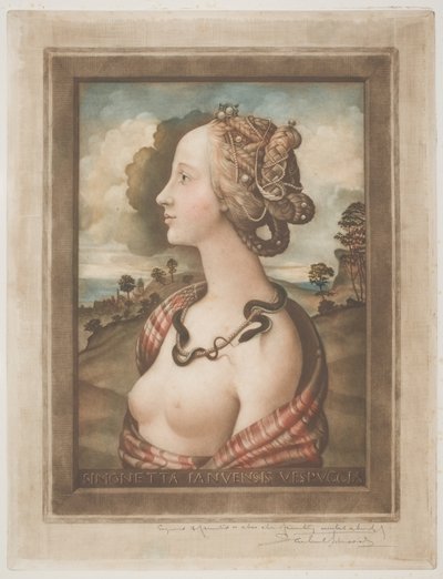 Simonetta Vespucci, ca. 1900 door Samuel Arlent Edwards