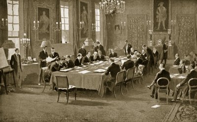 Ondertekening van het Verdrag van Londen, 1913 door Samuel Begg