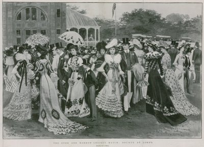 De Eton en Harrow Cricketwedstrijd: De Maatschappij bij Lord