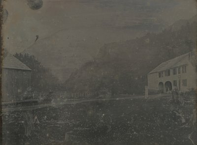 Naamloos Huis en Schuur, 1841 door Samuel Bemis