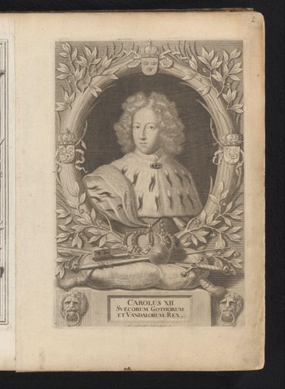 Portret van Karel XII van Zweden door Samuel Blesendorf