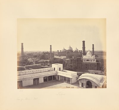 Lahore; uitzicht vanaf het paleis in het fort door Samuel Bourne