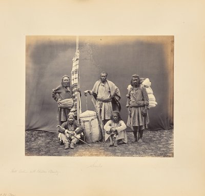 Bergarbeiders in Shimla met khilta