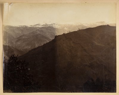 Berglandschap in Darjeeling, uit 