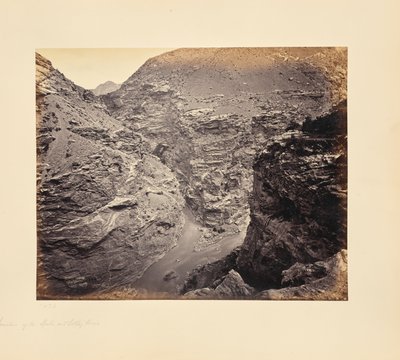 De kruising van de rivieren Spiti en Sutlej door Samuel Bourne